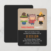 Grungy Kinder Halloween Party-uitnodigingen Kaart (Voorkant / Achterkant)