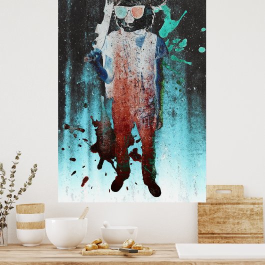 Grungy Koala Poster (Keuken)