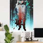 Grungy Koala Poster (Thuiskantoor)