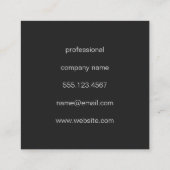 Grungy Large Type Monogram Vierkante Visitekaartje (Achterkant)