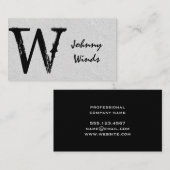 Grungy Large Type Monogram Visitekaartje (Voorkant / Achterkant)