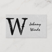 Grungy Large Type Monogram Visitekaartje (Voorkant)