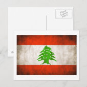 Grungy Libanese vlag Briefkaart (Voorkant / Achterkant)