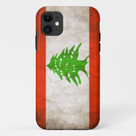 Grungy Libanese vlag Case-Mate iPhone Case (Achterkant)