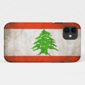 Grungy Libanese vlag Case-Mate iPhone Case (Achterkant (horizontaal))