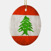 Grungy Libanese vlag Keramisch Ornament (Rechts)