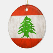 Grungy Libanese vlag Keramisch Ornament (Links)