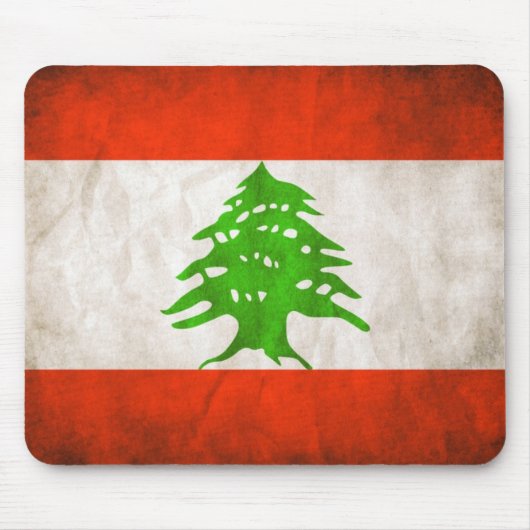 Grungy Libanese vlag Muismat (Voorkant)