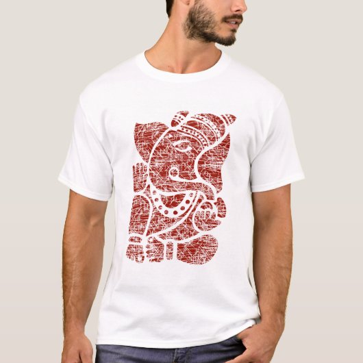 Grungy Lord Ganesha Sign T-shirt (Voorkant)