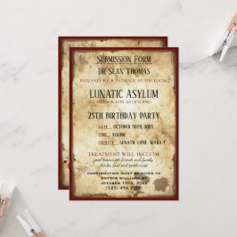 Grungy Lunatic Asylum Birthday Kaart