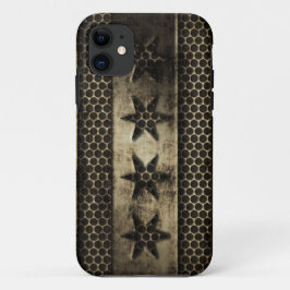 Grungy Metal Chicago Flag Case-Mate iPhone Case