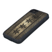 Grungy Metal Chicago Flag Case-Mate iPhone Case (Onderkant)