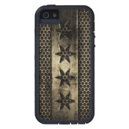 Grungy Metal Chicago Flag Case-Mate iPhone Case