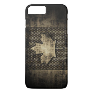  Grungy Metal Kijk Canadese vlag iPhone 8/7 Plus Hoesje