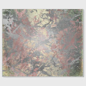 Grungy Molten Silver Roos Gold Pink Marble Metal Cadeaupapier (Vlak)