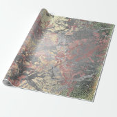 Grungy Molten Silver Roos Gold Pink Marble Metal Cadeaupapier (Uitgerold)