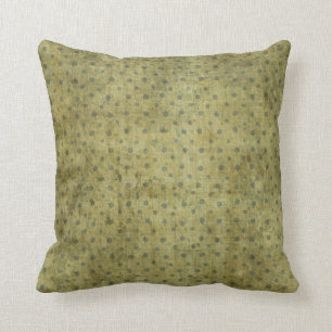 Grungy Moss Green Polka Dot Pattern Kussen