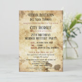 Grungy Murder Mystery Verjaardag Kaart (Staand voorkant)