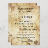 Grungy Murder Mystery Verjaardag Kaart (Voorkant / Achterkant)