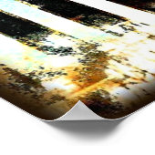 Grungy musical piano-toetsenbord Poster (Hoek)