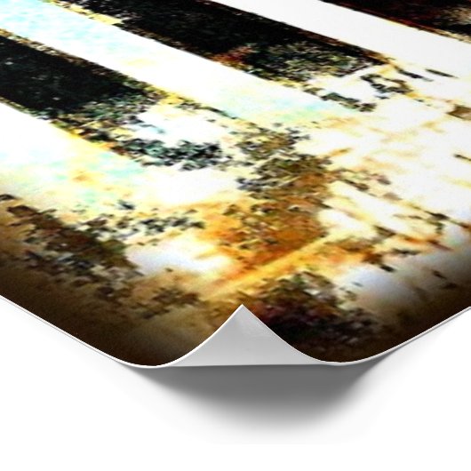 Grungy musical piano-toetsenbord Poster (Hoek)