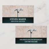 Grungy muur achtergrond | Hamergereedschap Visitekaartje (Voorkant / Achterkant)