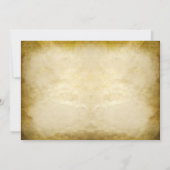 Grungy  oud papier repetitie diner nodigt uit kaart (Achterkant)