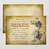 Grungy  oud papier repetitie diner nodigt uit kaart (Voorkant / Achterkant)