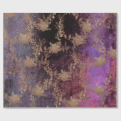 Grungy Paarse oude maroon gouden krans Blush Royal Cadeaupapier (Vlak)