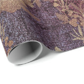 Grungy Paarse oude maroon gouden krans Blush Royal Cadeaupapier (Rol Hoek)