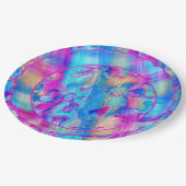 Grungy-Painted-Florals-and-Pset-4-Scallop- Papieren Bordje (Gekanteld)