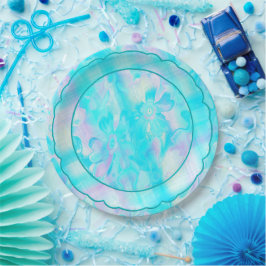 Grungy-Painted-Florals-Pset-3-Scallop Papieren Bordje