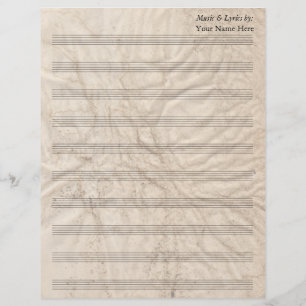 Grungy Paper Blank Bladmuziek 10 Stave