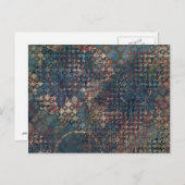 Grungy Patronen met het Patchwork van het Oversein Briefkaart (Voorkant / Achterkant)