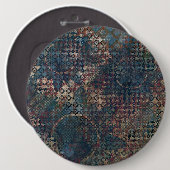 Grungy Patronen met het Patchwork van het Oversein Ronde Button 6,0 Cm (Voorkant /achterkant)