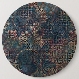 Grungy Patronen met het Patchwork van het Oversein Ronde Button 6,0 Cm