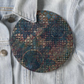 Grungy Patronen met het Patchwork van het Oversein Ronde Button 6,0 Cm (In situ)