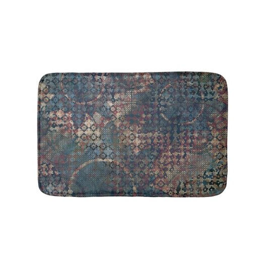 Grungy Patronen met Slordig Lapwerk van Texturen Badmat (Voorkant)