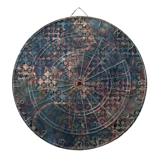 Grungy Patronen met Slordig Lapwerk van Texturen Dartbord (Voorkant)