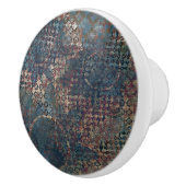 Grungy Patronen met Slordig Lapwerk van Texturen Keramische Knop (Rechts)