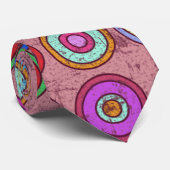 Grungy Pink Retro Stropdas (Opgerold)