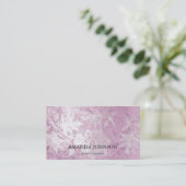 Grungy Pink Silver Stylist Event Planner VIP Visitekaartje (Staand voorkant)