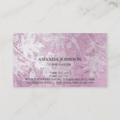 Grungy Pink Silver Stylist Event Planner VIP Visitekaartje (Achterkant)