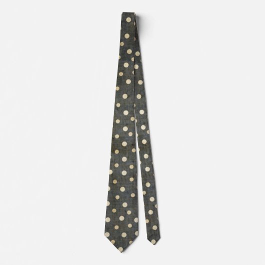 Grungy Polka Dot Pattern Stropdas (Voorkant)