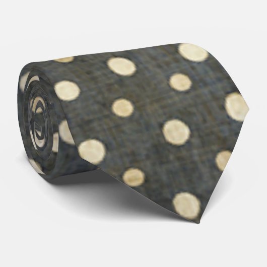 Grungy Polka Dot Pattern Stropdas (Opgerold)