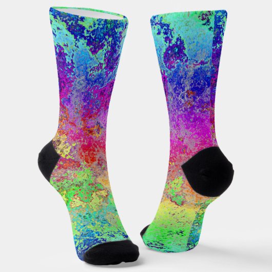Grungy Rainbow Socks Sokken (Gebogen)