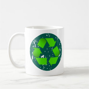 grungy recyclen mok koffie