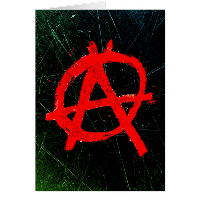 Grungy Red Anarchy Symbol (Voorkant)