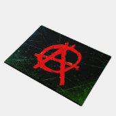Grungy Red Anarchy Symbol Deurmat (Schuin)