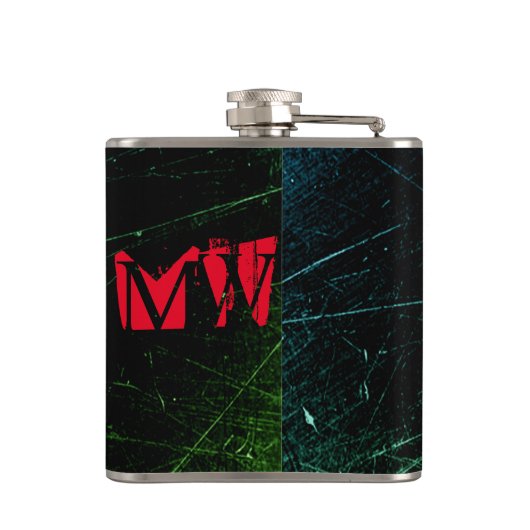 Grungy Red Anarchy Symbol Heupfles (Achterkant)